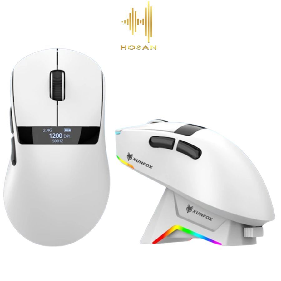 Chuột Không Dây HOSAN XUNFOX H9 PRO Có Dock Sạc Và Màn Hình Hiển Thị Thông Minh