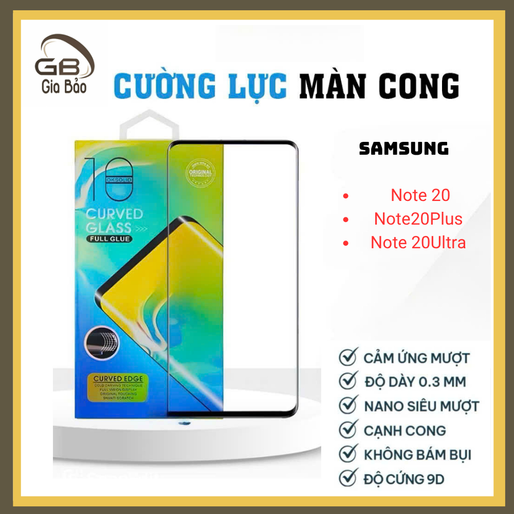 [ SAMSUNG Note 20- Note20Plus - Note 20Ultra ] Kính cường Lực Full keo màn hình cong SAMSUNG Note 20