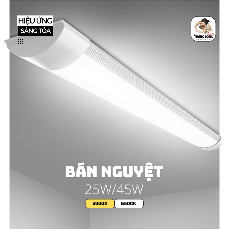 Bộ đèn Tuýp Bán Nguyệt (by MD Led Lighting), (công suất: 24W/45W), (ánh sáng: vàng/trắng)