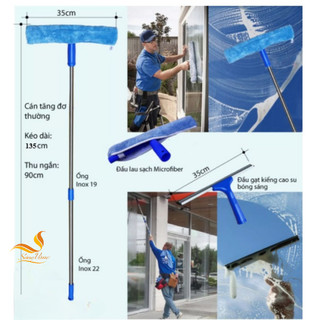Cây gạt kinh inox, lau kính bền, đẹp, tiện dụng có thể tháo gọn HH, BDC hàng chính hãng Việt Nam