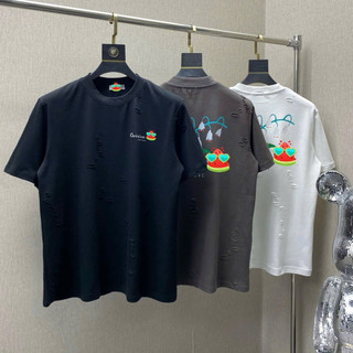  Áo phông nam nữ Premium Cotton PB wash cào rách lót 2 lớp in chữ hình cây hoa hai mặt boy phố 