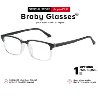 Gọng kính lão đọc sách nhựa siêu dẻo TR90 cao cấp Braby Glasses viễn thị cho người lớn tuổi chống gẫy siêu nhẹ KL06