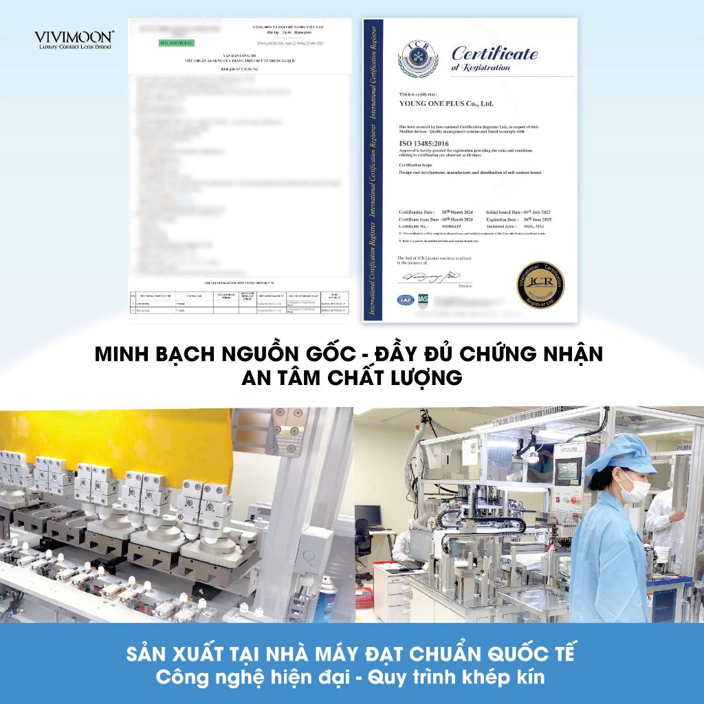 Kính áp tròng VIVIMOON LENS trong suốt cận 1 ngày khóa ẩm Vivimedi 1 Day (Giá 01 bên mắt, Giá 01 chiếc) | BigBuy360 - bigbuy360.vn