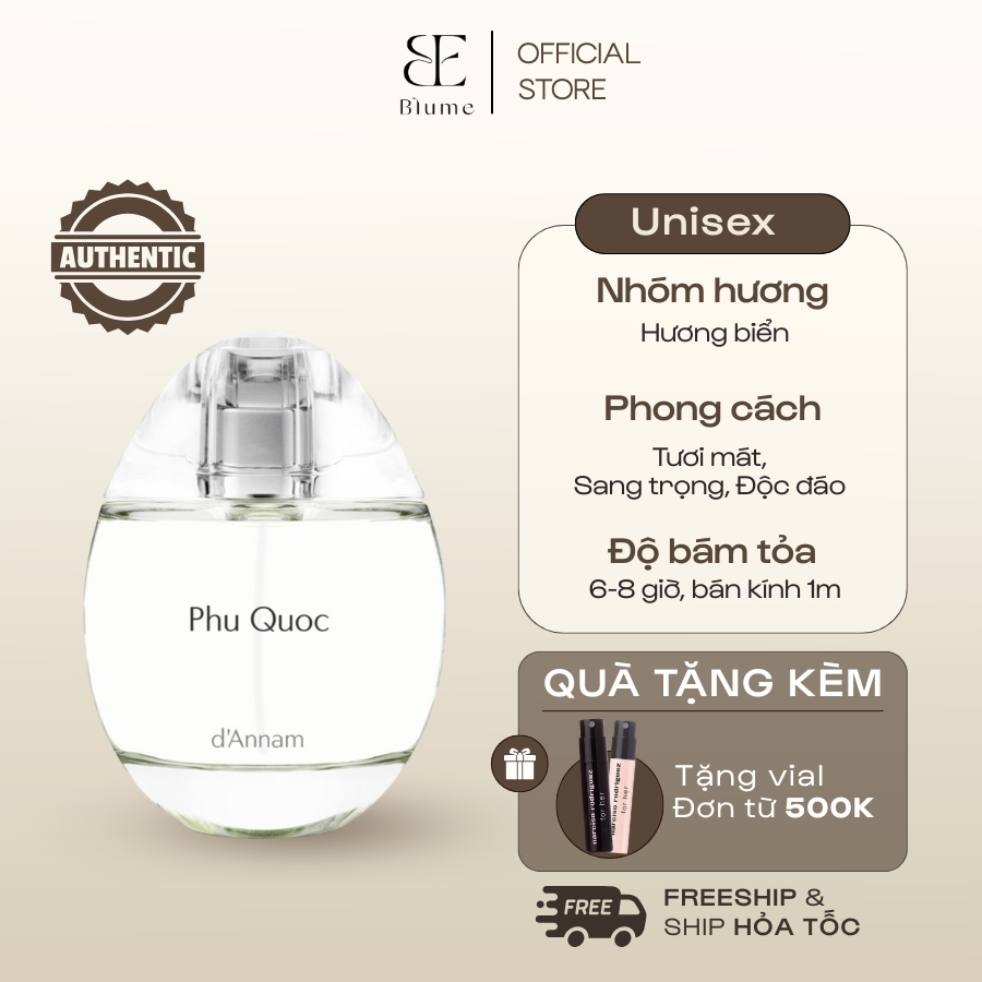 [ Mẫu Thử 10ML ] Nước Hoa Unisex Phu Quoc mùi tươi mát - Blume Tiệm Nước Hoa