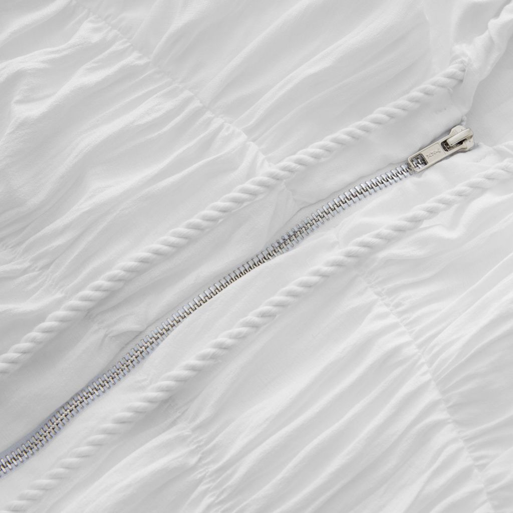 TSUN - Cloudlet Jacket Áo Khoác Nữ Tay Phồng Nhún Bèo Trắng Sexy Gợi Cảm | BigBuy360 - bigbuy360.vn