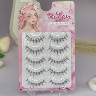  Riyan-Lông Mi Giả Mi Gân Trong Mềm Mỏng Tự Nhiên 5 Cặp Tái Sử Dụng FC018-04 