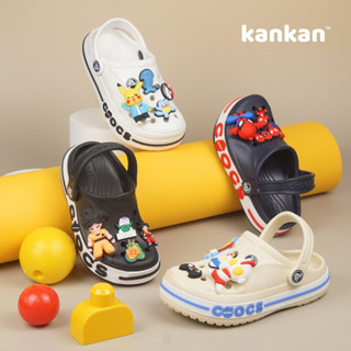 Dép Sục Cho Bé Trai Cross KanKanStore Giày Sục Trẻ Em Siêu Nhân Người Nhện Ô tô 4 5 6 7 8 9 10 Tuổi KA028