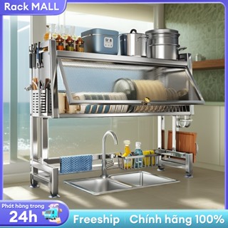 RACK Kệ để chén bát có nắp đậy Giá để bát đĩa inox 304 Kệ úp chén inox