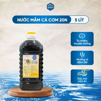 Nước mắm cá cơm Lê Gia can 5L cho hệ thống nhà hàng, chuyên kênh phở , quán ăn
