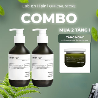  【Mua 2 tặng 1 Dầu gội gừng hỗ trợ tóc Lab On Hair 300ml x 2 cải thiện tình trạng rụng tóc Dầu gội gừng tặng 1 kem ủ tóc 