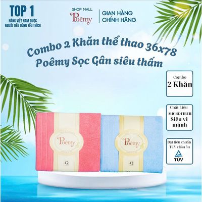 [Chính Hãng] Combo 2c Khăn Thể Thao KT 36x78cm - Set 2 Chiếc Năng Động