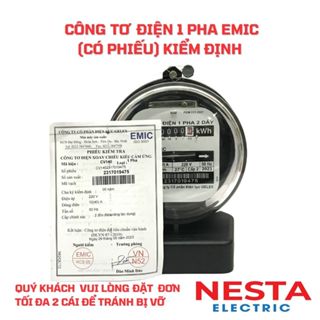 Công Tơ Điện Emic 1 Pha 2 Dây dùng cho gia đình và phòng trọ