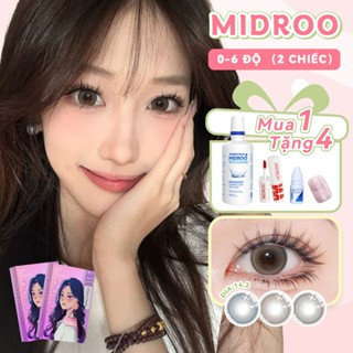 【Lens Nhập Khẩu Midroo Lens 1 cặp Real Me Kính áp tròng Lens Cận 1 Năm Len Giãn Tròng to 14.2 có độ (0-6)
