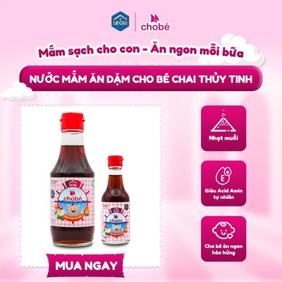 Nước mắm cho bé Lê Gia chai thủy tinh