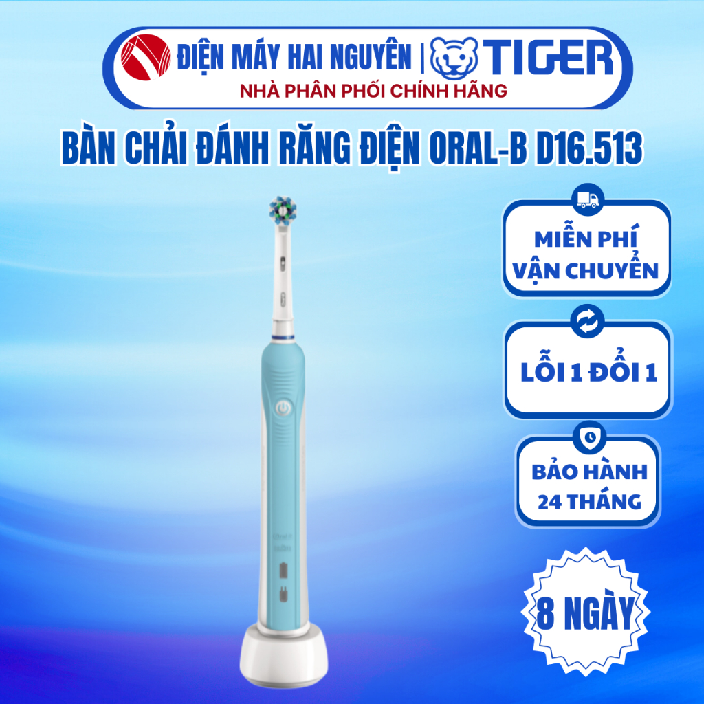 Bàn chải điện Pro 500 Deep Clean Oral - B D16.513 - Thời gian sử dụng 8 ngày
