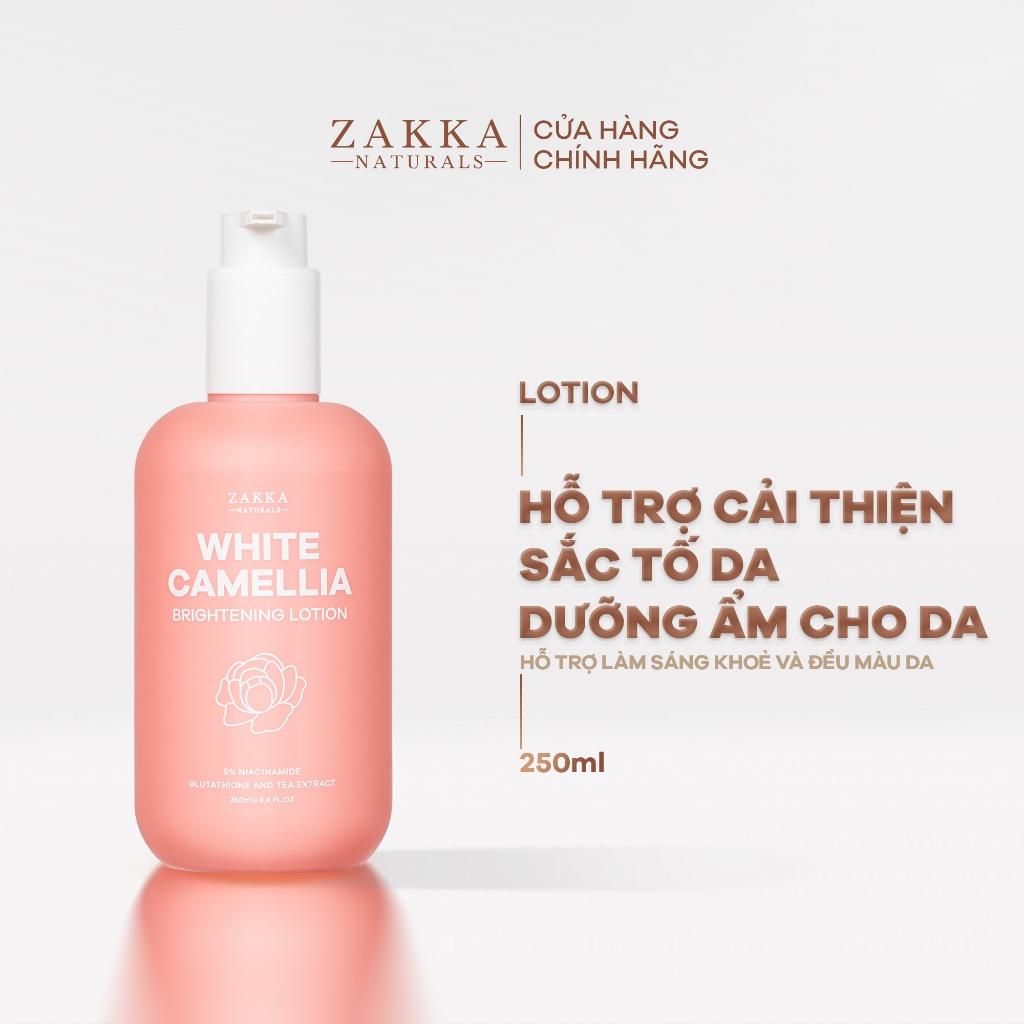 Sữa Dưỡng Thể Sáng Mịn Da White Camellia Zakka Naturals 250ml
