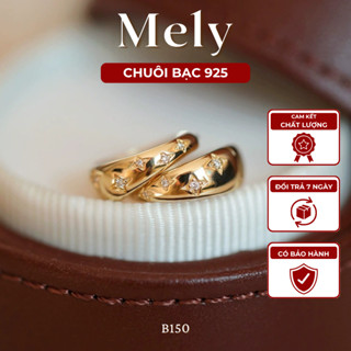 Bông tai tròn mạ vàng phong cách hàn quốc cá tính sang trọng dành cho nữ - Mely D35