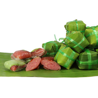 nem chua lai vung lá chùm ruột gói lá 25k/1 chục