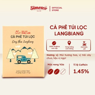Cà phê túi lọc LangBiang 100% Arabica