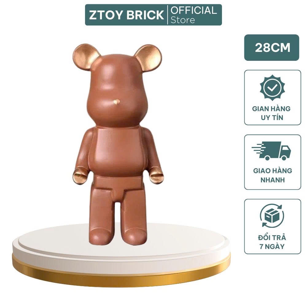 Gấu BEARBRICK mẫu L4 loang đa sắc 28cm Mẫu Mới (2024) Mô hình gấu decor trưng bày , làm quà tặng