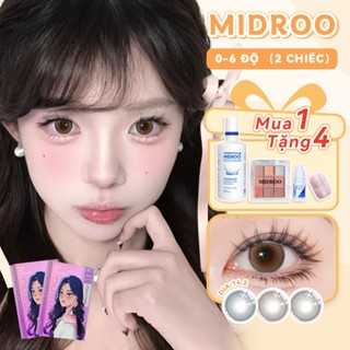 【Lens Nhập Khẩu Midroo Lens 1 cặp Real Me Kính áp tròng Lens Cận 1 Năm Len Giãn Tròng to 14.2 có độ (0-6)