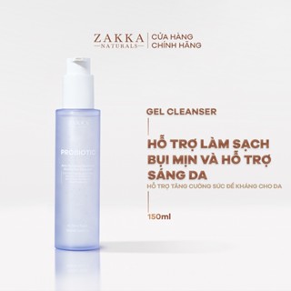   E2E x Zakka  Gel Rửa Mặt Probiotic Anti-Pollution Radiance Amino Gel Zakka Naturals 150ml 