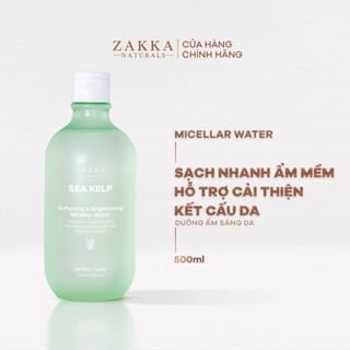 [Deal Live] Nước Tẩy Trang Tảo Biển Zakka Naturals Sạch Mềm Mịn Và Hỗ Trợ Sáng Da 500ml