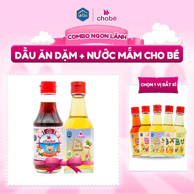 Combo ăn dặm cho bé Lê Gia (1 nước mắm cho bé 200ml + 1 dầu ăn dặm cho bé 60ml)
