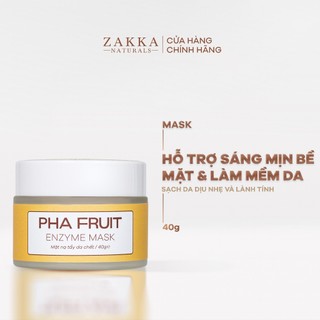   DEAL LIVE  Mặt Nạ Enzyme Zakka Naturals Làm Sạch Mềm Da Tẩy Tế Bào Chết PHA 40g 