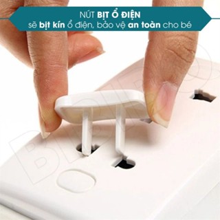  Nút bịt ổ điện ACHITA LR 2 chân an toàn cho em bé nút che ổ điện bảo vệ an toàn cho bé 