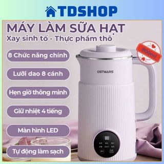 Máy làm sữa hạt, Sữa Đậu Nành, Xay Sinh Tố OSTMARS dung tích 800ML Giữ Ấm, Hẹn Giờ Thông Minh