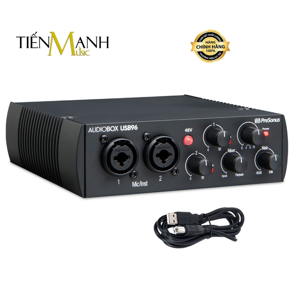 [Chính Hãng] Soundcard PreSonus AudioBox USB 96 - Sound Card Thu Âm Thanh và Livestream Audio Interf