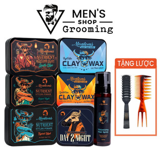  Sáp vuốt tóc Menitems Clay Gentle Blue Pomade Tropical Wind Day2Night GentleVan IcyVibe Xịt tạo phồng Menitems 