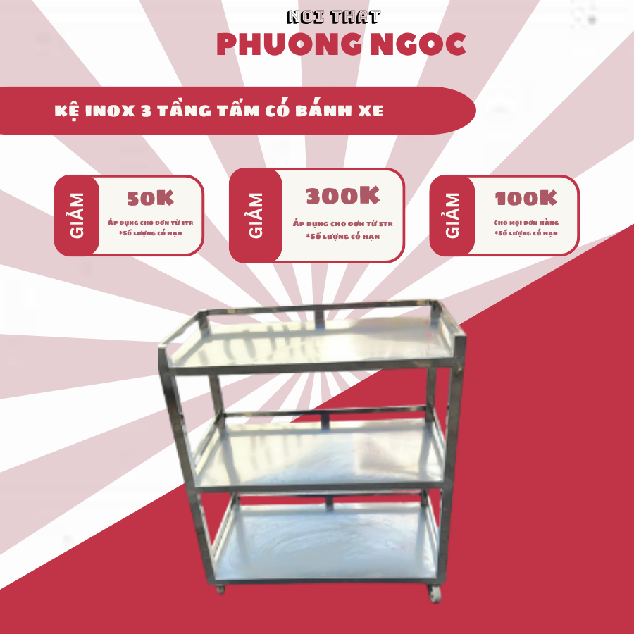 KỆ INOX 3 tầng tấm để lò vi sóng .bếp ga, bếp điện ,siêu bền