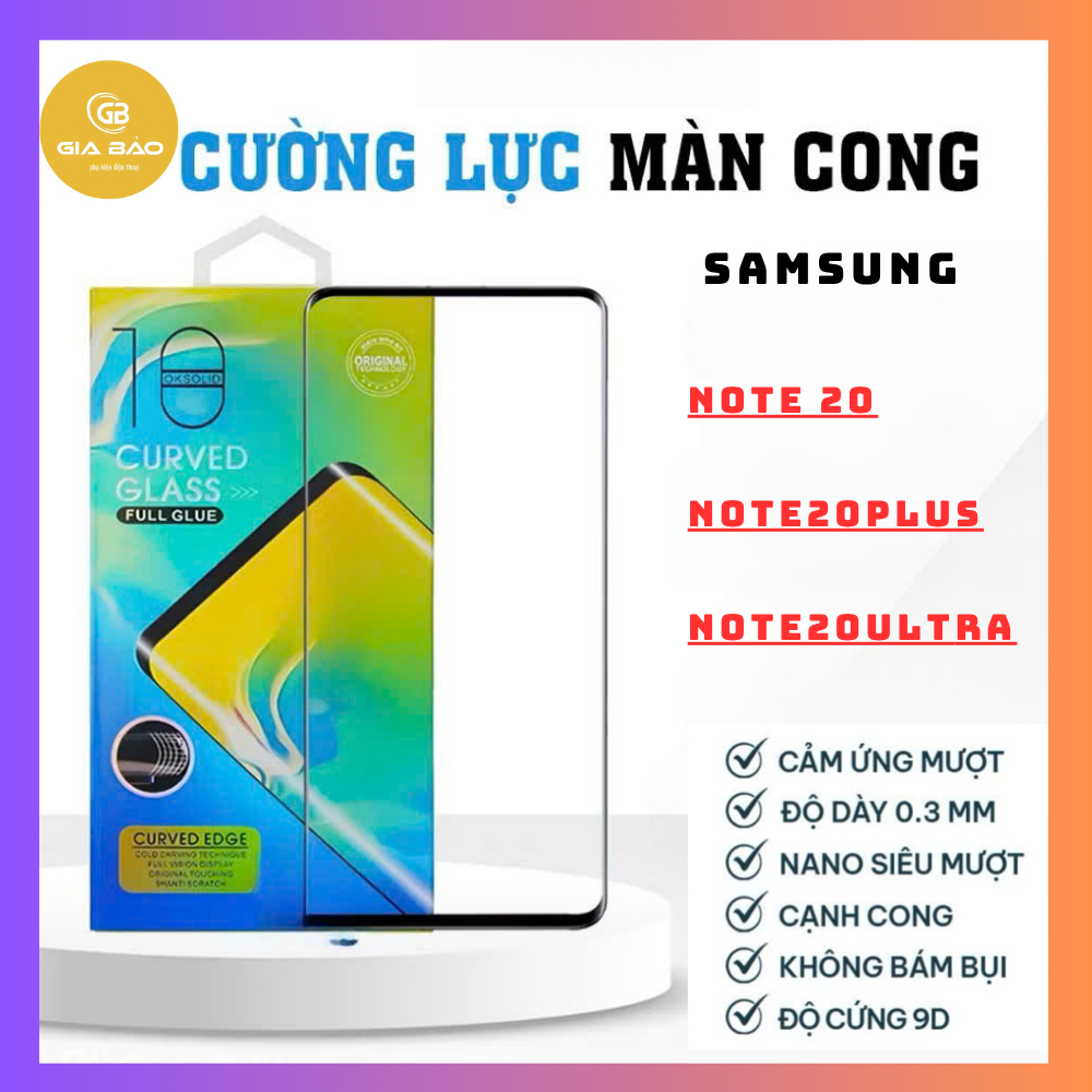 [ SAMSUNG Note 20- Note20Plus - Note 20Ultra ] Kính cường Lực Full keo màn hình cong SAMSUNG Note 20