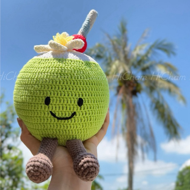 Trái dừa bằng len (Dừa len)