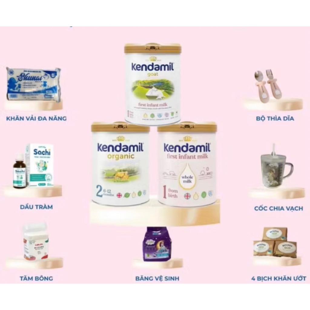 [KÈM QUÀ] Sữa nguyên kem Hoàng Gia Anh Kendamil Organic, Classic, Goat dê lon 800g