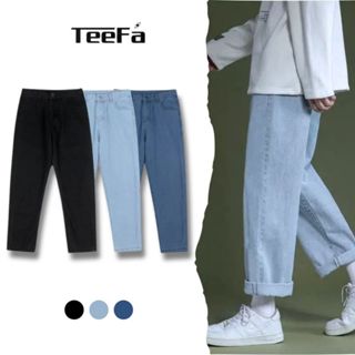 Quần jean baggy nam, quần bò nam ống đứng Teefa 3 màu chất bò mềm mại kiểu dáng trẻ trung