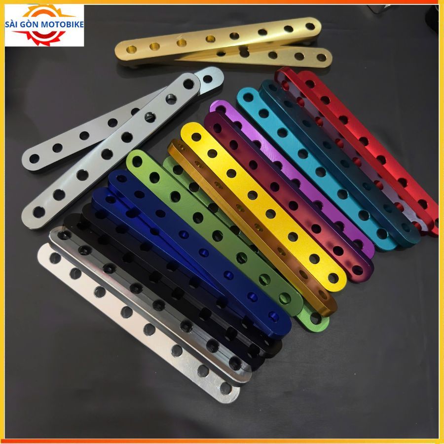 Pas treo pô nhiều lỗ dày 8li chất liệu nhôm cnc mẫu nhiều lỗ dùng chế treo pô