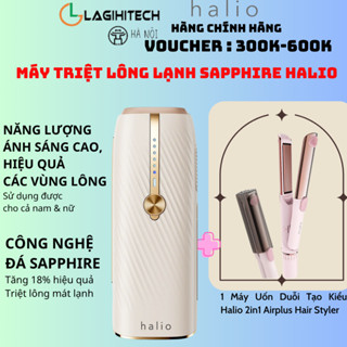 Máy Triệt Lông Lạnh Sapphire Halio InfinityGlow Advanced IPL Sapphire Cooling Hair Removal Device - Hàng Chính Hãng