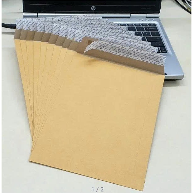 [ XẤP 10 CÁI ] [ LỚN HƠN A4 ] Bao bì thư 25x35 giấy Kraft vàng có keo 2 mặt