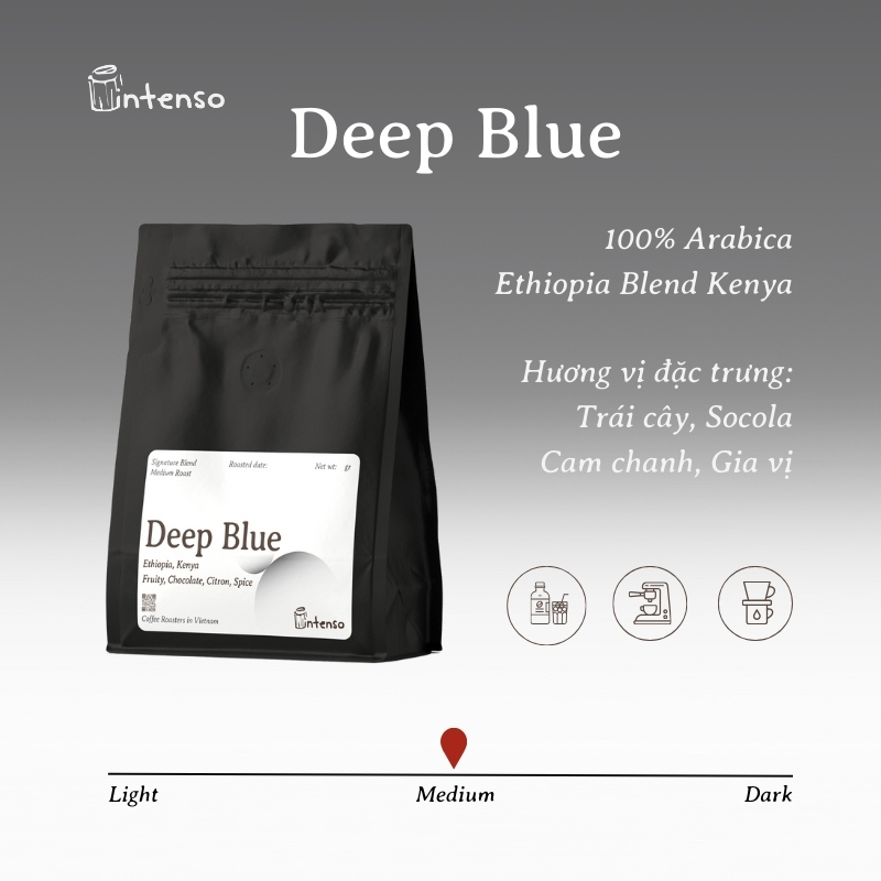 Cà Phê And Brew_Deep Blue - Ethiopia và Kenya - Cà phê ủ lạnh(Cold Brew)- Intenso Coffee Roasters