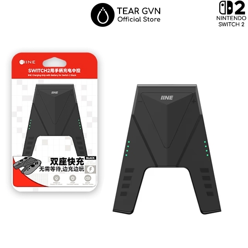 Grip sạc chống quá tải IINE có đèn báo trạng thái sạc cho Joy-con Nintendo Switch 2