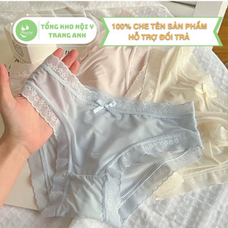  Set 10 Quần lót nữ cotton su lụa viền hoa co giãn 4 chiều không lộ viền mềm mại đủ size QL 108 