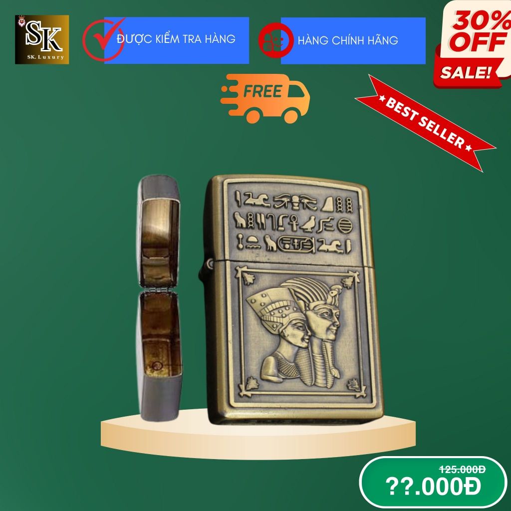 Case Quẹt lửa La mã  phù điêu (T-LM3) Chất liệu đồng bạch (Không bao gồm nhiên liệu)