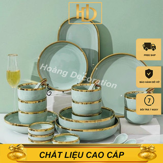 [LOẠI 1]Bán Lẻ Từng Món Trong Bộ Bát Màu Xanh Mint.Bát Đĩa, Bát Ăn Cơm Chén Dĩa Màu Xanh Ngọc Bán Lẻ