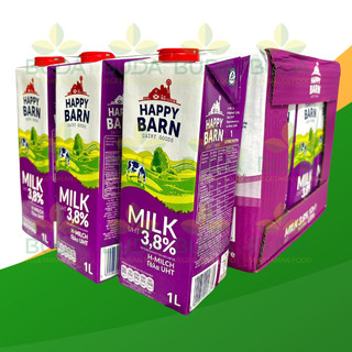  Combo 5 hộp Sữa tươi nguyên kem không đường Happy Barn 3.8% hộp 1L 