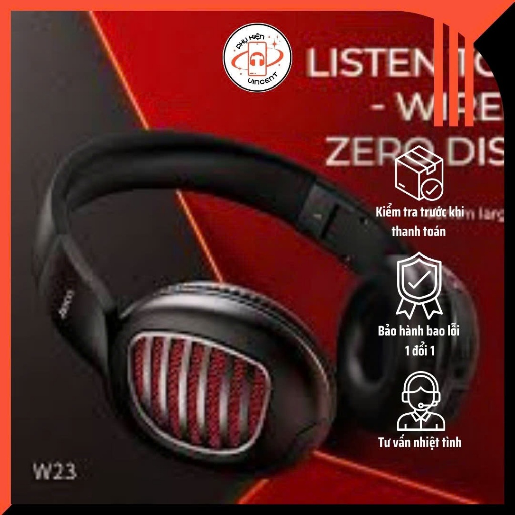 Tai Nghe Trùm Tai Bluetooth Hoco Có Mic W23