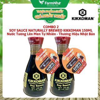   Combo 2  Xì Dầu Kikkoman Soy Sauce 150ml – Nước tương chuẩn Nhật Bản Không GMO Hương Vị Tự Nhiên 