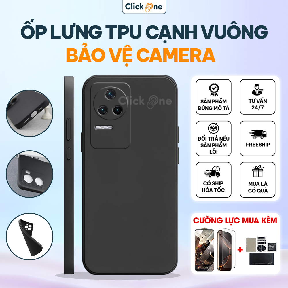 Ốp lưng Redmi K50, K50 Pro, K50 Ultra, K50 Gaming TPU chống bẩn viền cạnh vuông có bảo vệ camera | Ố